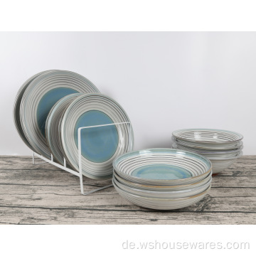 72 PCS Dinner Set hochwertiger Teller Western